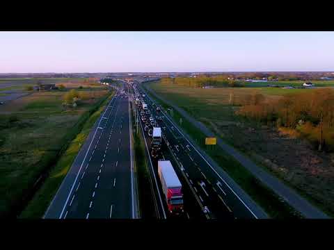 Piotrkowski24: Korek na A1 i S8. Piotrków Trybunalski Zachód 26.04.2019