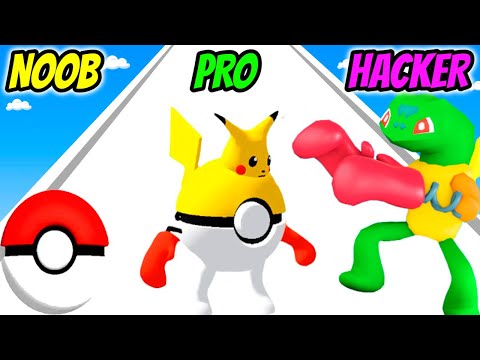 PokeyBall Run - NOOB vs PRO vs HACKER