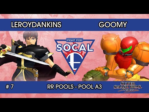 Fight For SoCal 7 - YBBT | leroydankins (Marth) VS Goomy (Samus) - SSBM - RR Pools (A3)