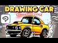 How I draw MiniCar with Cartoon Style || in Clip Studio Paint