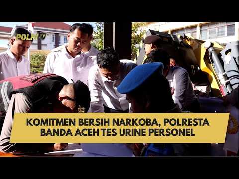 KOMITMEN BERSIH NARKOBA, POLRESTA BANDA ACEH TES URINE PERSONEL