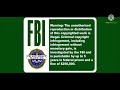 FBI Anti Piracy Warning Screen