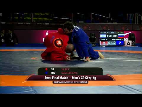 1/2 Men's GP Gi - 77 kg: P. TAUBE (ISR) v. R. MAMEDBEKOV (RUS)