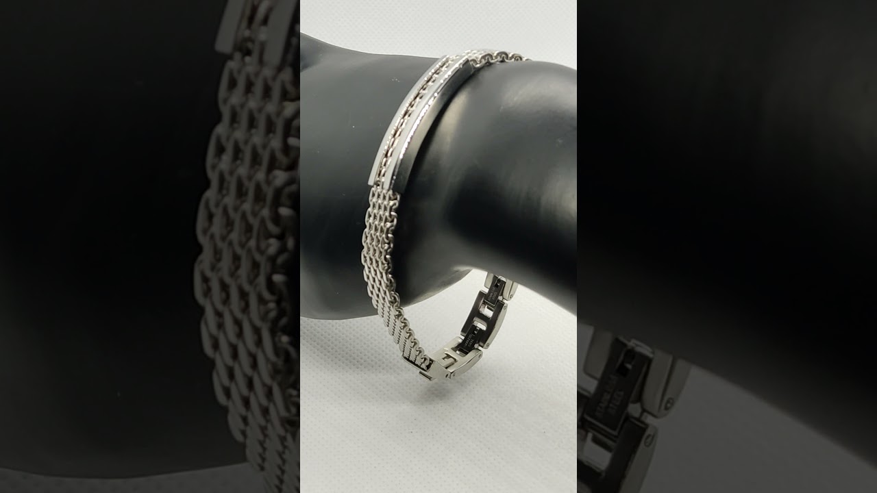 video bracciale uomo acciaio