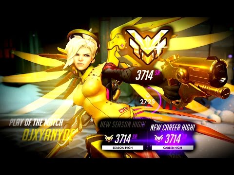 [Overwatch] 3714 Master Mercy Solo Q POTG