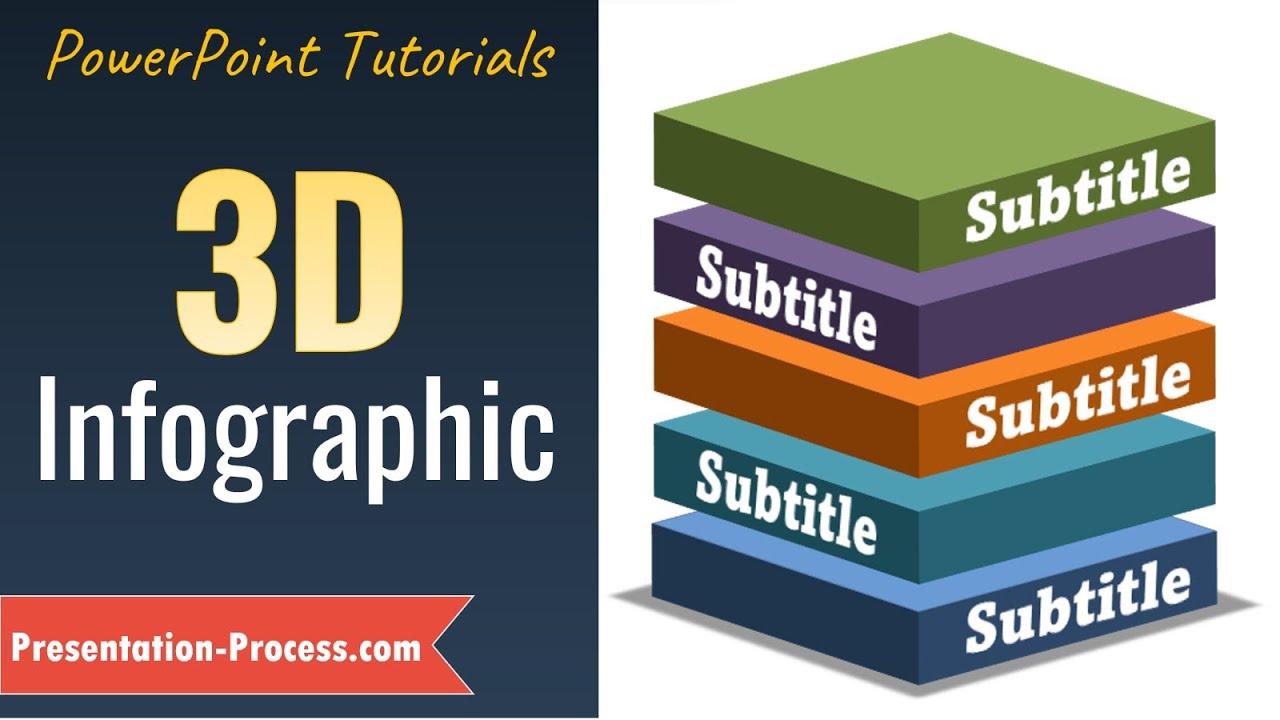 Create 3D Stacked Blocks Infographic Diagram in PowerPoint