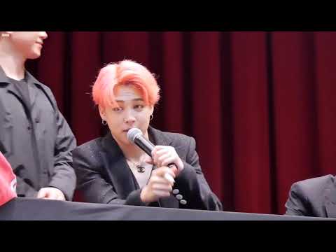 Jimin singing Promise in fansign 190421