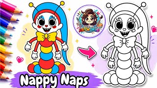How to Draw Nappy Naps (Buggy Huggy) | Easy Poppy Playtime Fan Art