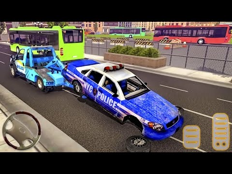 Police Tow Truck Driving Car Transporter Gameplay
