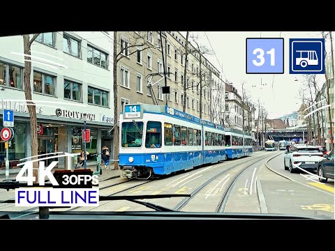 Cab Ride Zürich Bus 31 Full Line | Hermetschloo - Kienastenwies Bus Ride [4K]