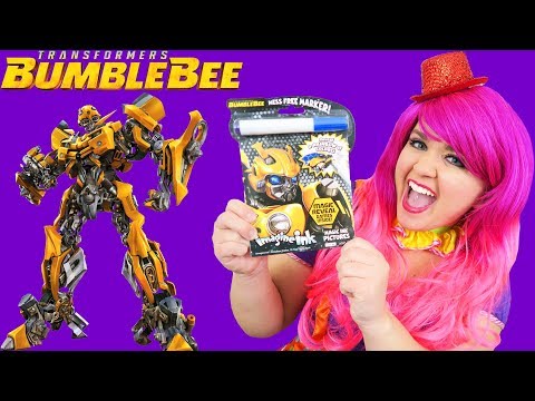 Coloring Transformers Bumblebee Magic Ink Coloring Book Imagine Ink Marker | KiMMi THE CLOWN Video