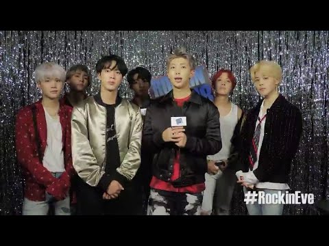 BTS message for 2018! BTS will be performing in New Year’s Rockin’ Eve