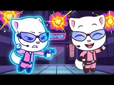 Talking Tom Candy Run Agent Angela vs Roy Raccoon Gameplay Android ios 