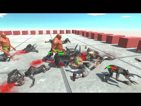 10 Werewolf +3 Gorgon +2 Hill Giat VS Each Faction - Animal Revolt Battle Simulator ARBS