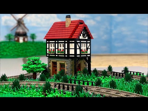 Nächstes Haus und Zugbrücke - Bau einer Lego Stadt Teil 192.