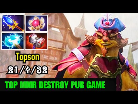 Pangolier MidLane - Top MMR Player Destroy Pub Game With Scepter Build 7.22 Dota 2