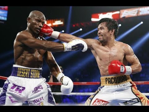 What round did Pacquiao knock Bradley down?