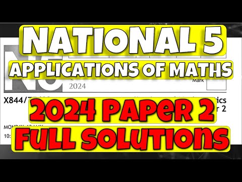 National 5 Applications Of Maths 2024 Paper 2 - Full Solutions!