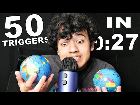 ASMR 50 TRIGGERS IN 0:27