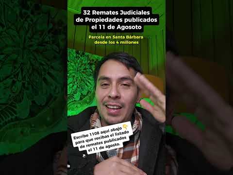 Remates Judiciales de Propiedades publicados el 11 de agosto