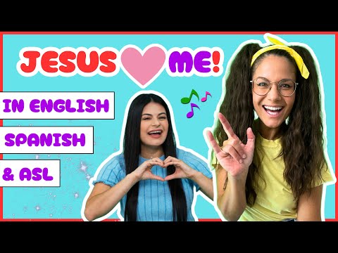 Jesus Loves Me in Three Languages for Children! English, Spanish and ASL! Christian Singalong!