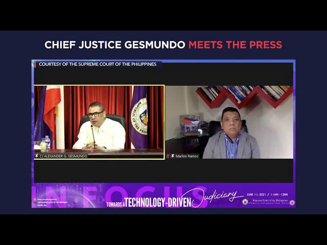 WATCH: Chief Justice Gesmundo meets the press