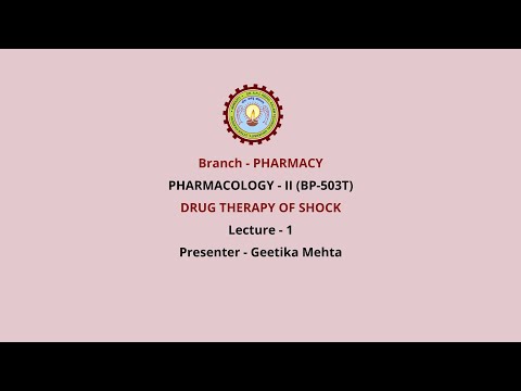 Drug Therapy of Shock