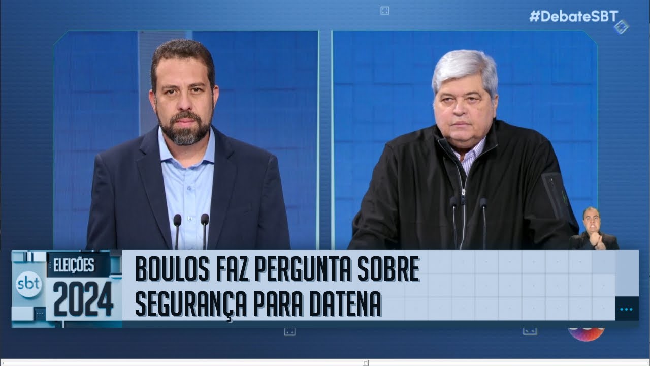 Debate SBT: Boulos (PSOL) faz pergunta sobre segurança para Datena (PSDB)
