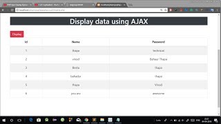 Select Data From Database Without Page Refresh Using Ajax jQuery PHP MySQLi in Tabular Format Hindi