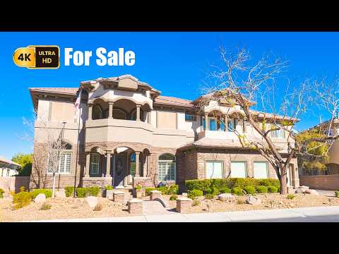 Dream Home for Sale in Gated Las Vegas | Resort Pool and Outdoor Kitchen | Private Study | $1.399M