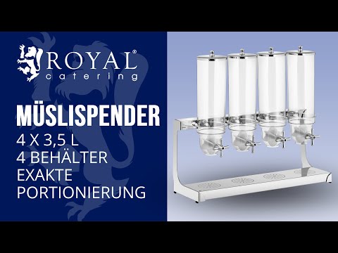 Video - Müslispender - 4 x 3,5 l - 4 Behälter