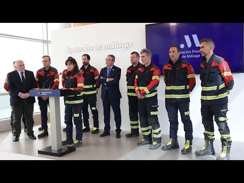 Recepcin de los bomberos del Consorcio Provincial que han participado en las labores de rescate tras el terremoto de Turqua