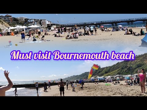 London Bournemouth Beach ,most amazing beach ,one of biggest beach in London #bournemouthbeach