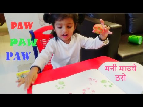 Yashashree Learning Colors with Cat Paw Potato Stamps