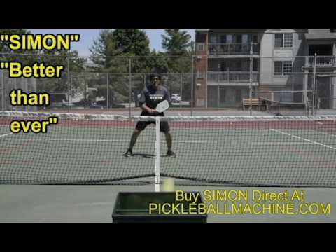 Simon2 pickleball throwing machine. Reflex volleys.