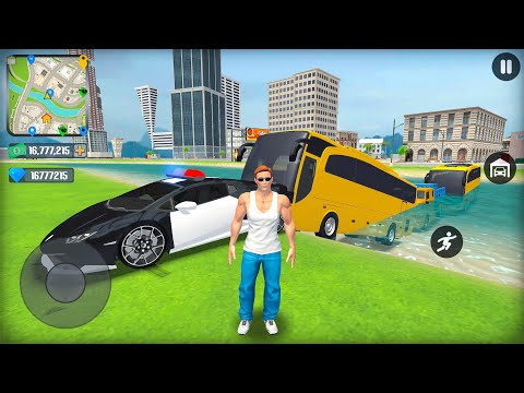 Police Officer Car Transporter Truck Bus and Helicopter Flying Pilot Simulator - Android Gameplay.