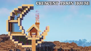How To Build A Pale Oak Crescent Moon Survival House In Minecraft 1.21 || Minecraft Tutorial