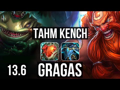 TAHM KENCH vs GRAGAS (TOP) | 5/1/13, Rank 8 Tahm, 500+ games | TR Master | 13.6