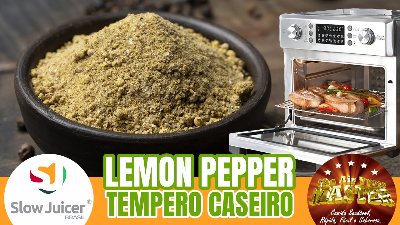 Como Fazer Lemon Pepper Delicioso Tempero Caseiro no Forno Airfryer