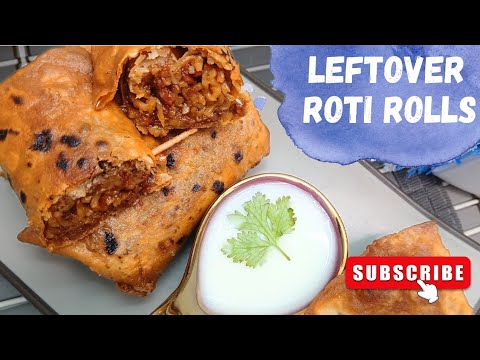 Leftover Roti Rolls Recipe | No Food Waste Snack with Buttermilk Chutney 🌯🔥
