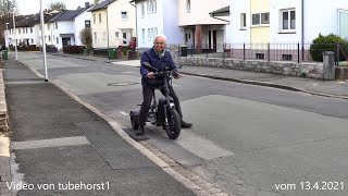 Kauf u. Vorführung meines "Freeliner". Ein  Allrad Dreirad E- Scooter mit 3 Motoren, von tubehorst1