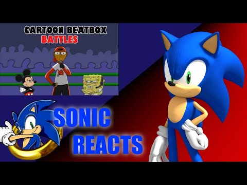 Who'll Win It All? | Sonic REACTS To Mickey Mouse vs Spongebob Squarepants - Cartoon Beatbox Battle
