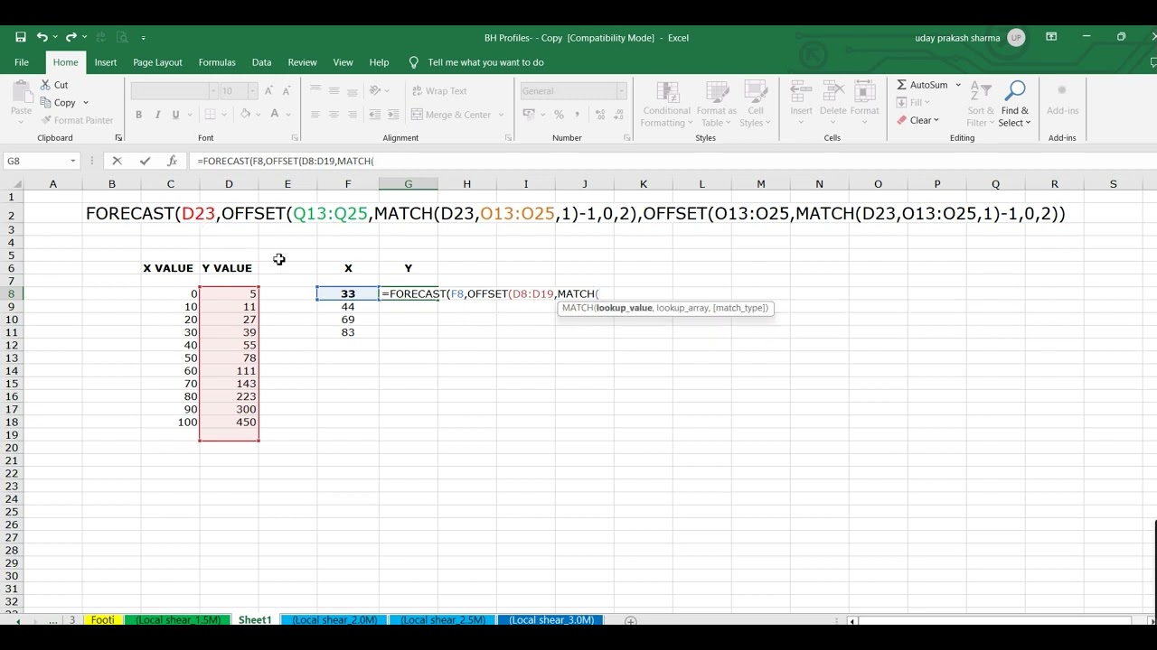 MAKE INTERPOLATION TABLE IN EXCEL SHEET WITHIN 02 MINUTES