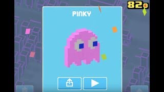 How to get Pinky the ghost in the PACMAN 256 mode of Crossy Road #AwesomeCrossyRoadGameplay
