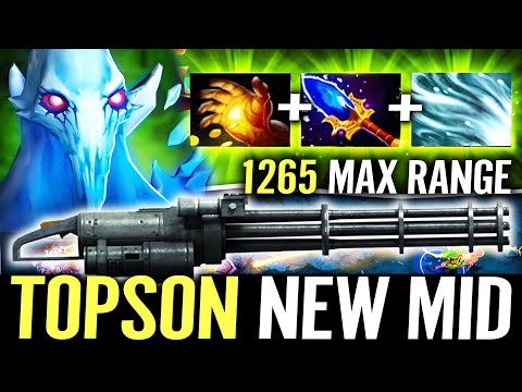 🔥 TOPSON AA New Meta New Mid — Midas 1st Item + Aghanim Chilling Touch 1265 Range GUN Dota 2 Pro
