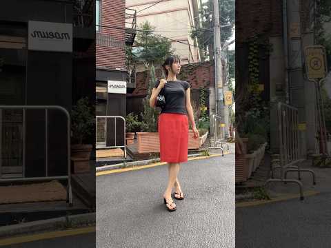 제니 뮤비보고 레드 스커트 꺼내입은 사람? 저요 #데일리룩 #fitcheck #jennie