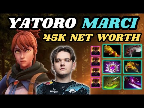 🔥 YATORO Marci Hard Carry Highlights 45K NET WORTH 🔥 998 XPM By YATOROGOD 53K DMG DEALT - Dota 2