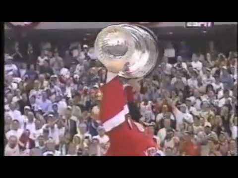 Konstantinov is given a Stanley Cup 1998