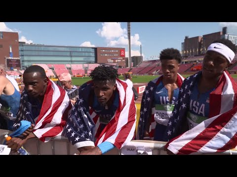 IAAF World U20 Tampere - Men Team USA 4x400 Metres Relay Silver