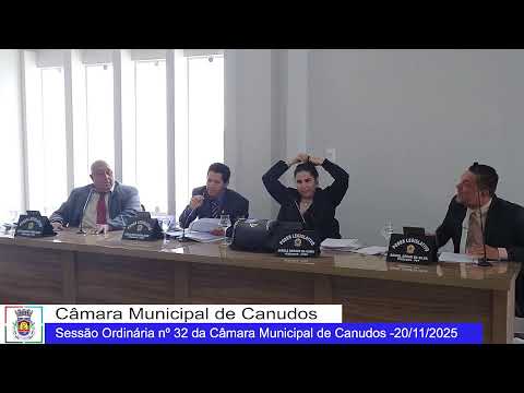 Sessão Ordinária nº 32 da Câmara Municipal de Canudos -20/11/2025